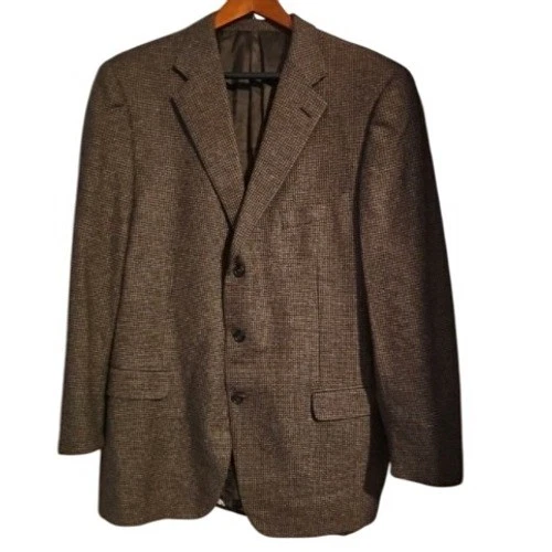 Blazer Ermenegildo Zegna Vintage Años 90 Mezcla Cachemira Marrón 42L (US) IT 52 Sin Usar Foto 2 de 4