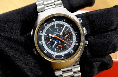 OMEGA 43 mm FLIGHTMASTER Chronograph 145.036 Tritium Speedmaster 1971 Handaufzug