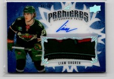 2024-25 UD Ice Hockey Premiere Autographed Patch Liam Ohgren 4/10 Minnesota