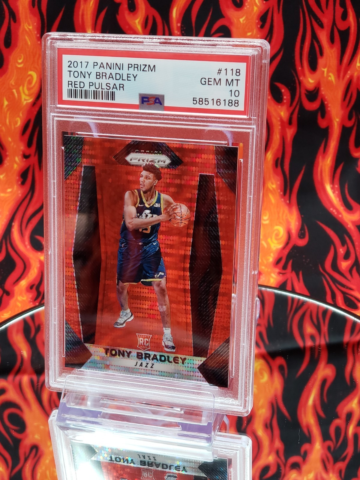 Tony Bradley 2017 Panini Prizm Red Pulsar #118 LE 22/25 Rookie Card [PSA 10 GM] view 8
