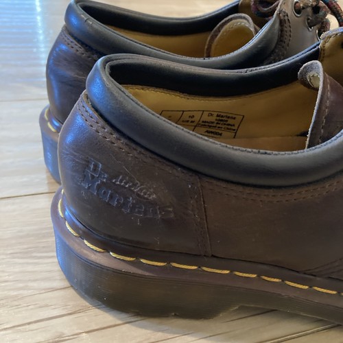 Dr Martens Oxford Shoes Mens Size 10 Brown Leather Slip Resistant Soft Toe 4 Eye - Picture 4 of 16