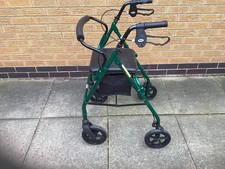 Walker Mobility 4-Wheel Rollator Metal Frame Seat with Brakes