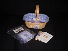 Longaberger 2000 Hostess Appreciation Basket Combo (Liner & Protector) & Tie-On