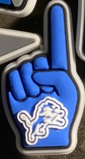 Detroit Lions silicone shoe charm, 5 for 5, read description button back