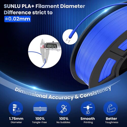 SUNLU 10 KG PETG/PLA/PLA Plus/SILK/ABS/Easy-ABS FILAMENTO PER STAMPANTE 3D 10 KG 1,75 mm - Foto 7 di 49