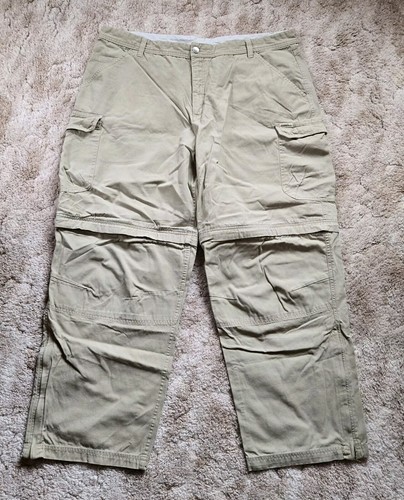 Gander Mountain Herren Zip Off Convertible Cargo Hose Shorts Beige Größe 42x30