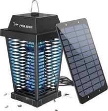 PALONE Solar Bug Zapper 4500V Electric Mosquito Zapper for Flies Gnats Moths