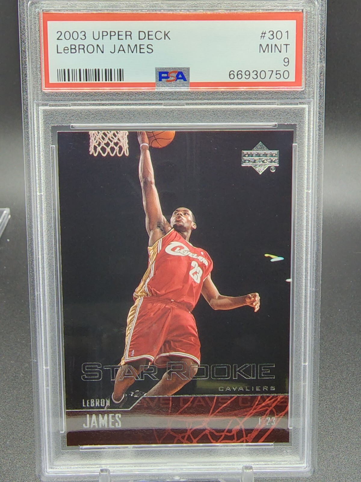 2003 Upper Deck Lebron James #301 Star Rookie PSA 9 Mint Cavaliers RC SHIPS FREE