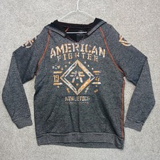 American Fighter Sweater Mens Large Athletics Fleece Hoodie Raglan Pullover