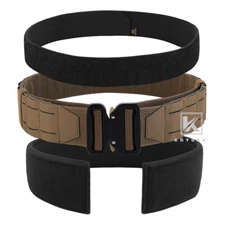 KRYDEX Tactical Battle Belt MOLLE Inner Belt with Padded Anti-Slip Pad Coyote
