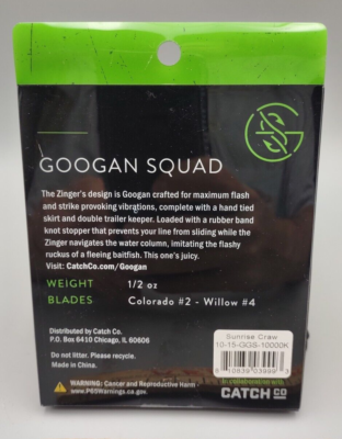 NEW Googan Squad Zinger Spinnerbait Sunrise Craw (1/2oz) | eBay
