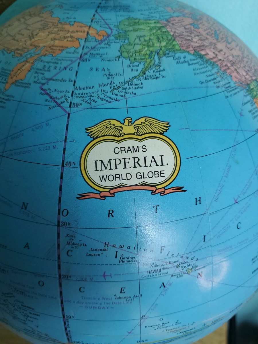 Vintage 12'' Cram's Imperial World Globe Made in USA | eBay