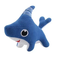 28*18cm Shark Dog Stuffed Animals Shark Dog Plush Toy Blue Sawtooth Ocean Animal