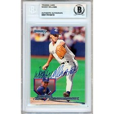 Woody Williams Signed 1995 Donruss 197 Blue Jays Beckett BAS Slabbed MLB Auto