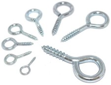 Screw Eyes BZP 19mm 20mm 25mm 30mm 35mm 40mm 45mm 55mm 65mm 75mm 4g-18g Gauges