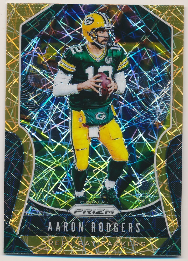 #119 AARON RODGERS 2019 Panini Prizm GOLD LAZER PRIZM PACKERS