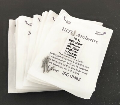 AZDENT Dental Orthodontic Closed Coil Spring - Nickel Titanium (Niti) - 0.008/0.010/0.012/0.014
