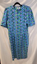 Vintage Adrianna Papell Dress 100 Silk Size 14 Button Up Pleated