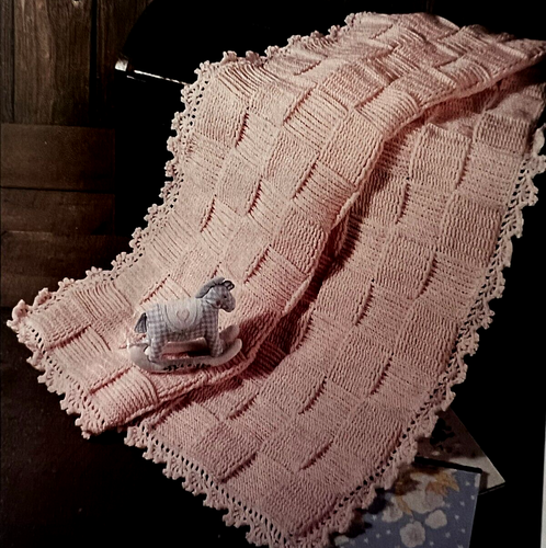 Snuggle-Up Baby Afghans Crochet Patterns Book Basketweave Shell Fisherman Ripple - Picture 10 of 16