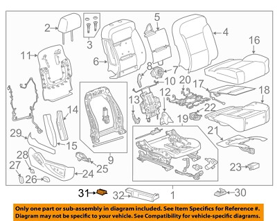 GM OEM 18-20 Escalade ESV Passenger Seat Components-Track End Cover ...