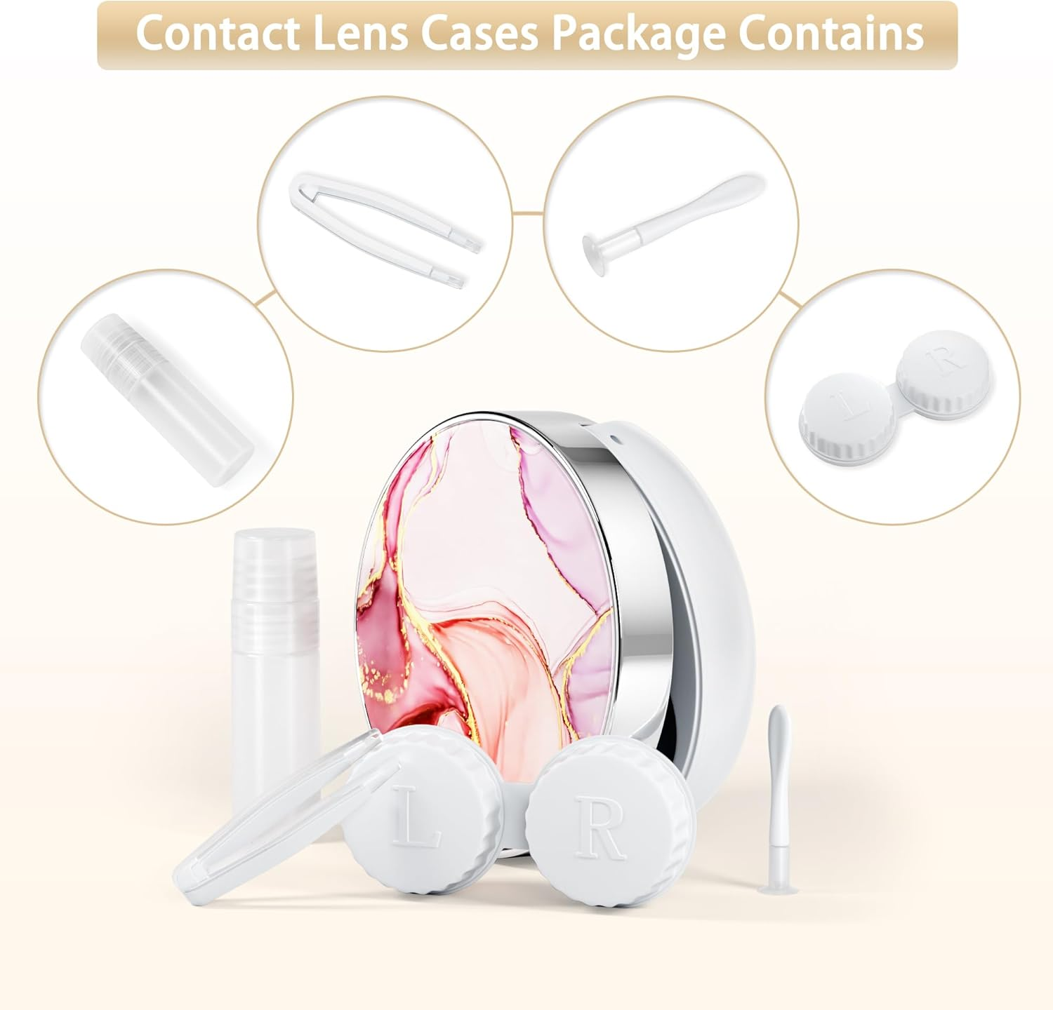 Contact Lens Case/Contact Case, Travel Contact Lens Case Cute Contact Case an...
