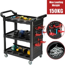 GARAGE WORKSHOP TOOL STORAGE TROLLEY CART DOLLY - 3 TIER - 150kgs mechanic diy