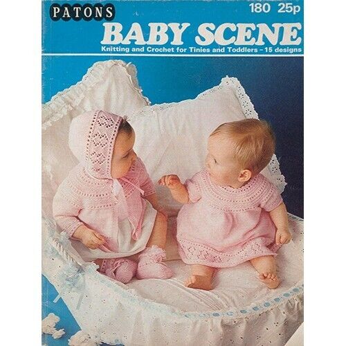 Vintage Knitting/Crochet Pattern Patons #180 Baby Scene to Toddler 15 Designs - Picture 1 of 14