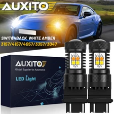 3157 LED Turn Signal Lights Anti Hyper Flash Switchback White Amber Dual Color