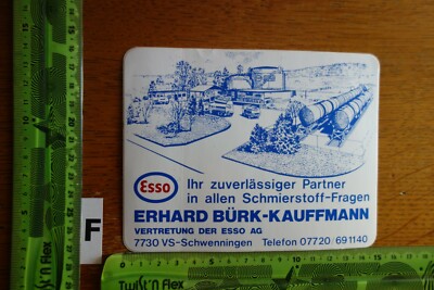 Alter Aufkleber Tankstelle Raststätte ESSO Eberhard Bürk-Kauffmann Schwenningen