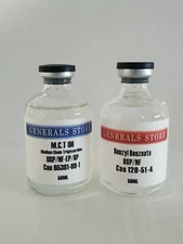 MCT Oil USP/NF (EP/BP) FCC KOSHER 50ml Vial+ Benzyl Benzoate USP/NF 50ml Vial