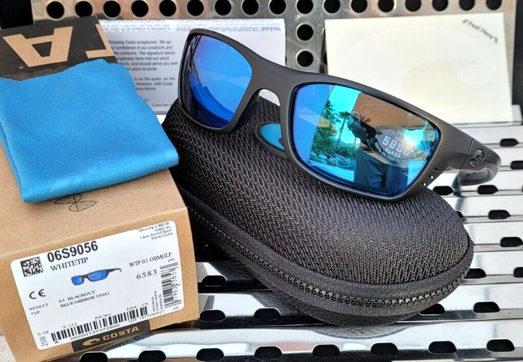 Costa Del Mar Whitetip Men's Rectangular Sunglasses WTP01OBMGLP