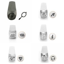 Metal Design Stamps by ImpressArt Space, Music and Vintage  6mm