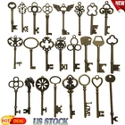69 Pcs Set Antique Vintage Old Look Ornate Skeleton Key Fancy Heart Bow Decor US
