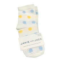 Janie and Jack Boys Girls Socks Nautical Ship Wheel Blue Yellow White 18-24M