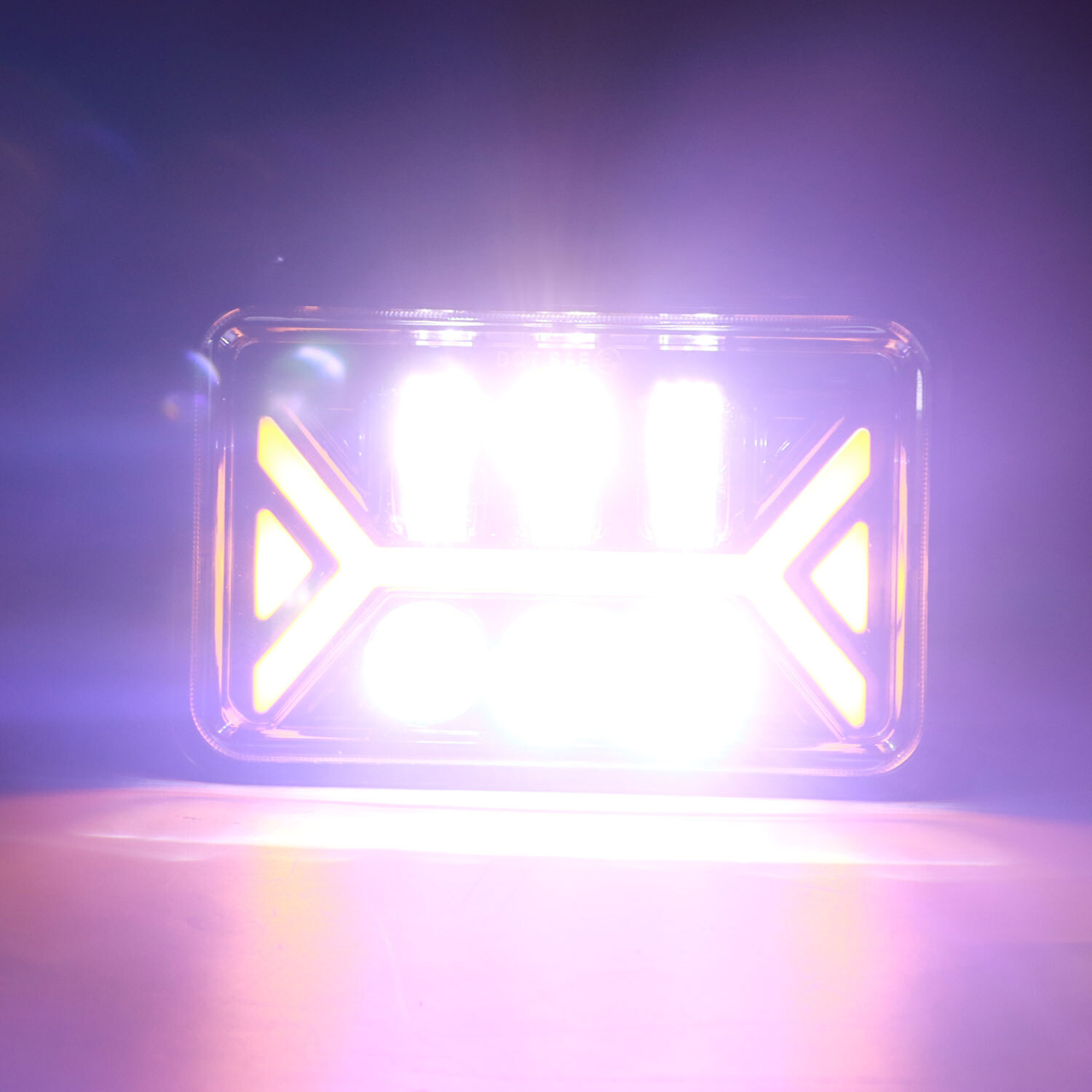 4PCS For GMC C4500 C5500 Topkick 2003-2009 DOT 4x6" LED Headlights Hi/Lo Beam H4