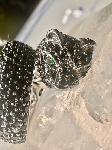 Sonia Bitton ring Panther band CZ size 6.75 sterling silver women - Picture 4 of 13
