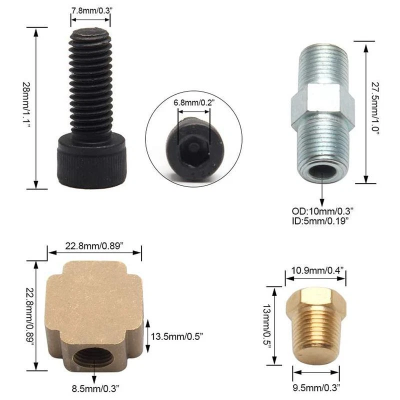 Kit completo de alimentação de óleo linha de drenagem turbo carregador EUA compatível com T3 T4 GT35 T70 T66 - Imagem 3 de 4