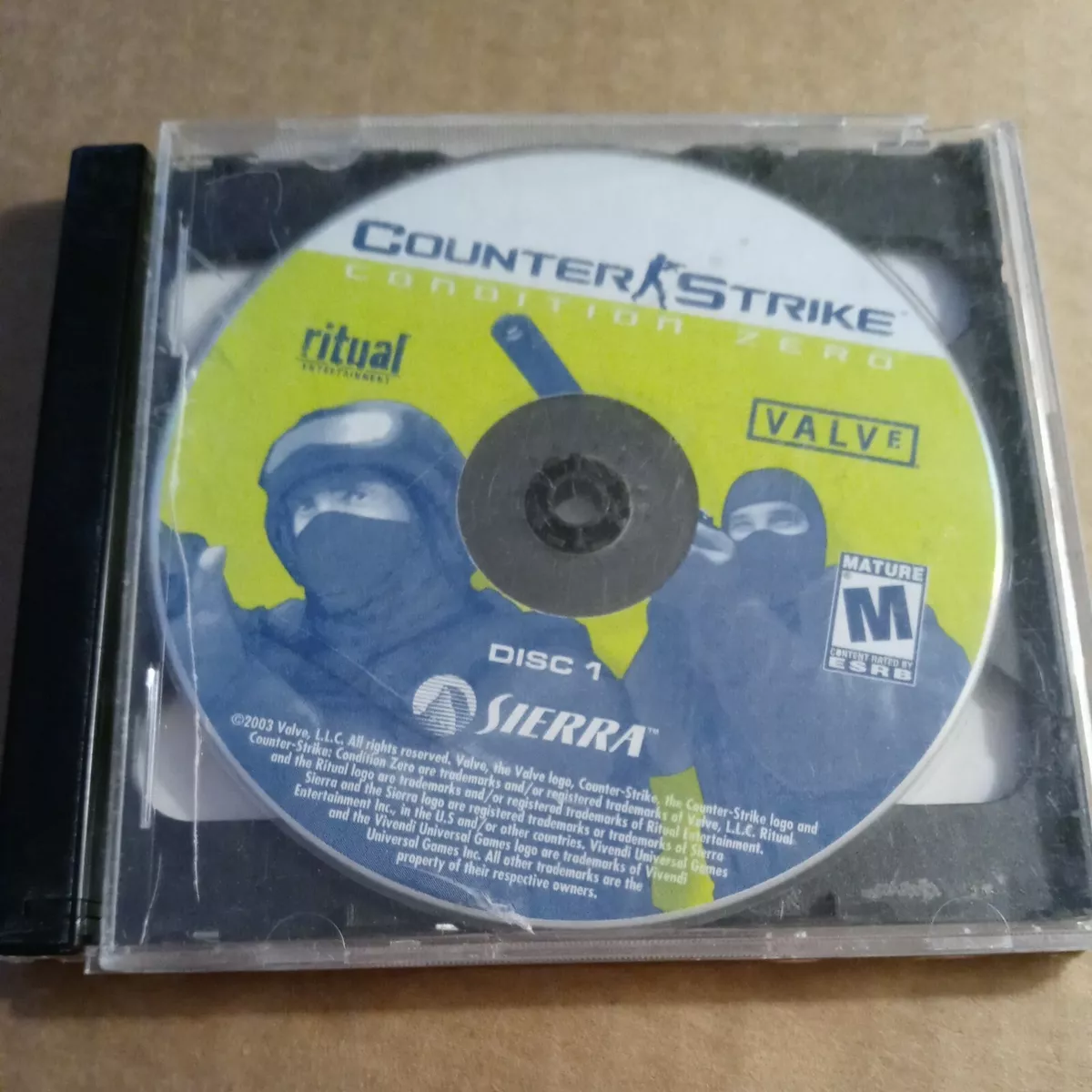 SIERRA COUNTER STRIKE CONDITION ZERO WITH HALF LIFE PC CD ROM GAME RITUAL  VALVE