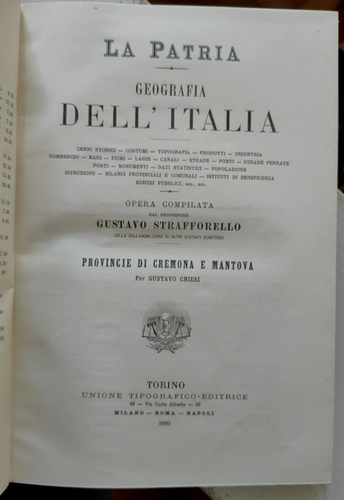 Cremona & Mantova / Geography of Italy 1899 Geografia Italia / Illustrated Maps - Foto 3 di 6