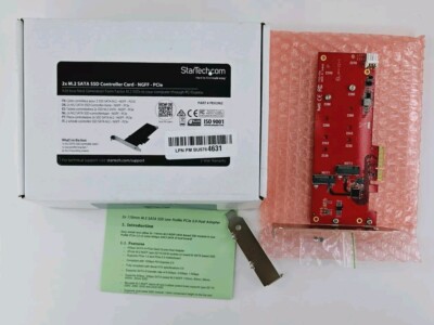 StarTech 2x M.2 NGFF SSD RAID Controller Card 