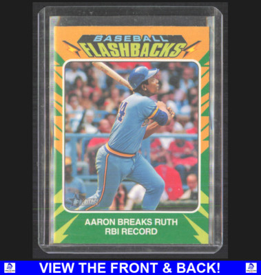 Hank Aaron Breaks Babe Ruth RBI Record 2024 Topps Heritage Insert Flashbacks