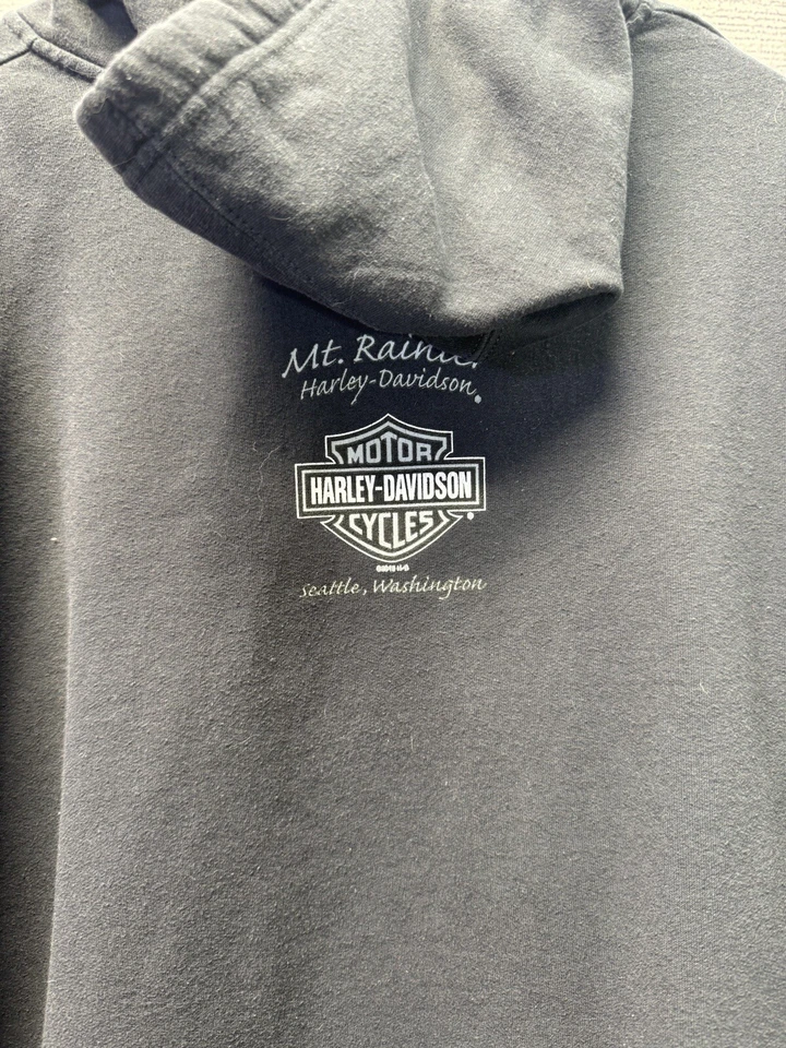 HARLEY DAVIDSON WOMEN'S Mount Rainer PULLOVER ZIP UP HOODIE SZ 1X Black - Image 3 of 4