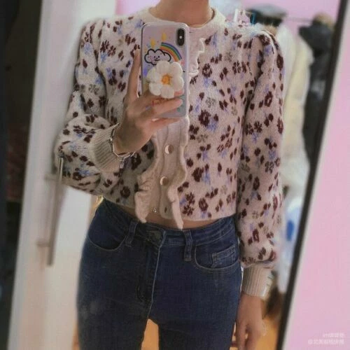 Zara Floral Regular Size Jumpers & Cardigans for Women