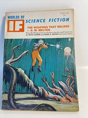 june 1966 Worlds of IF vintage science fiction magazine the weapons that walked