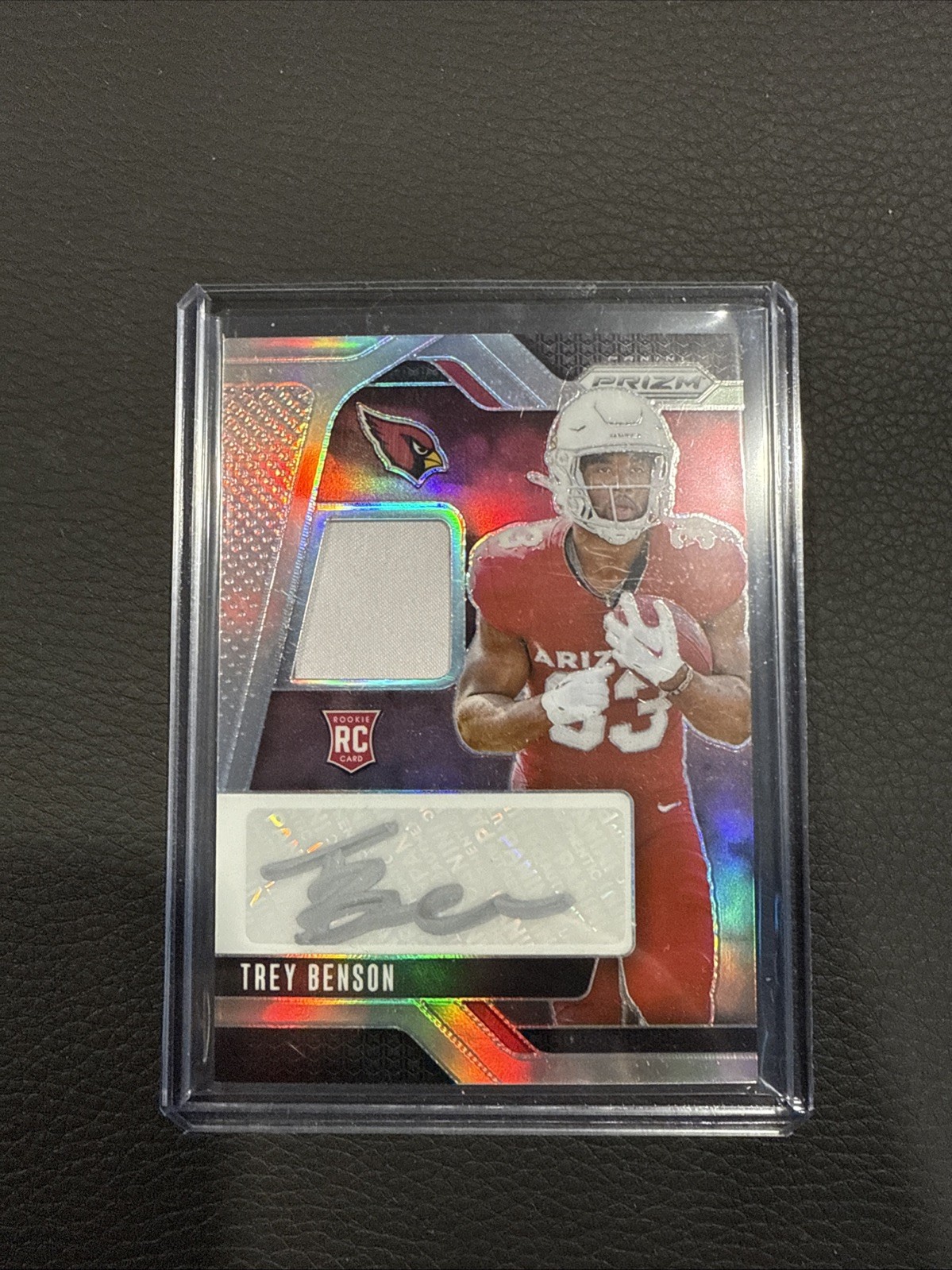 2024 Panini Prizm Rookie Patch Autographs Trey Benson #RPA-TBN Silver Prizm /99