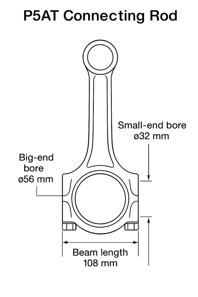 NUEVO 4 PIEZAS BIELA P5AT 3.2L 5CYL APTA PARA FORD RANGER MAZDA 2011-22 Foto 4 de 4