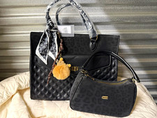 A New Day Women s Large Black Quilted Tote Ha...