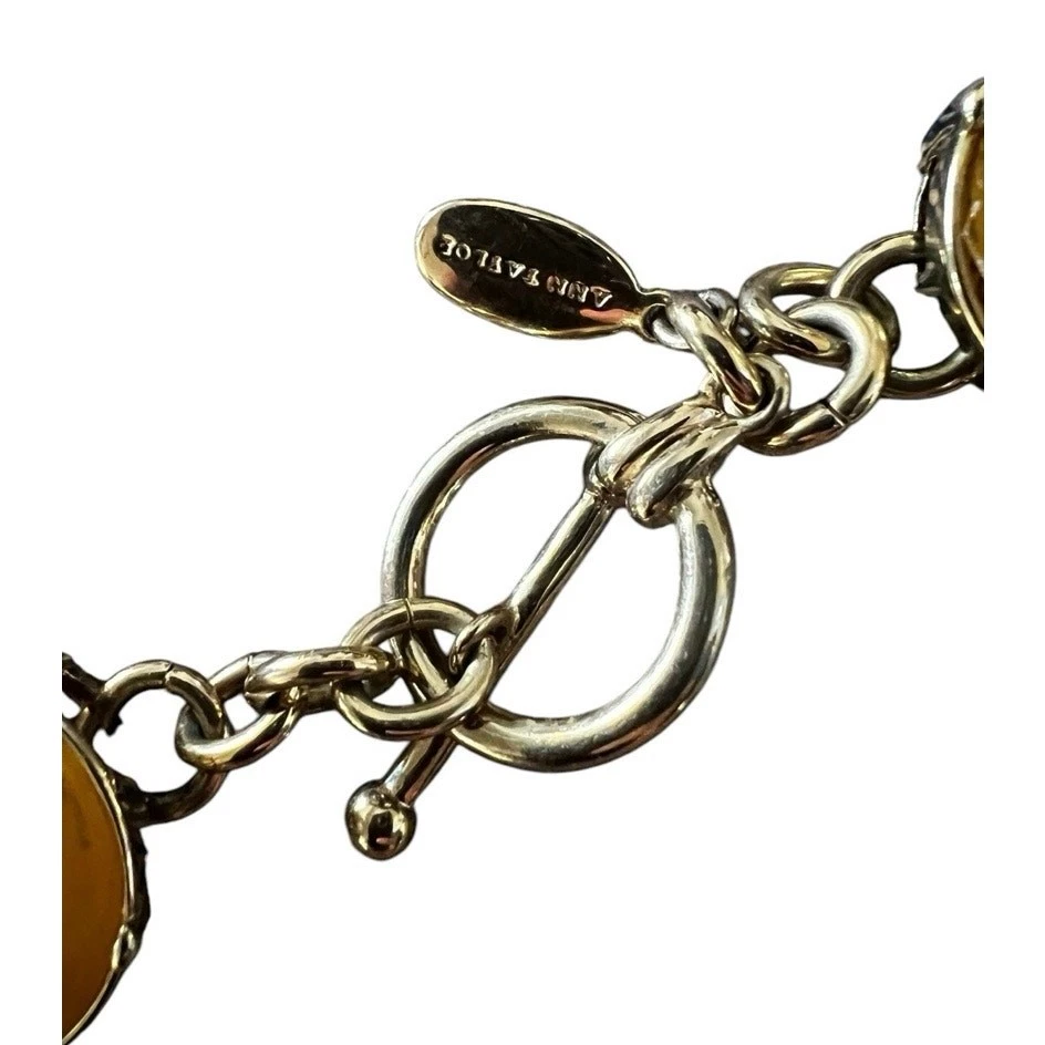 ANN TAYLOR Grueso Ámbar Oro Amarillo Cobujón Declaración Audaz Collar Foto 4 de 4