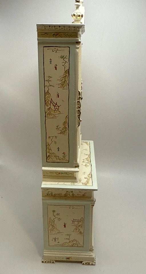 Casa de muñecas Bespaq 1990 miniatura blanca china rococó French Hutch vintage Foto 4 de 4