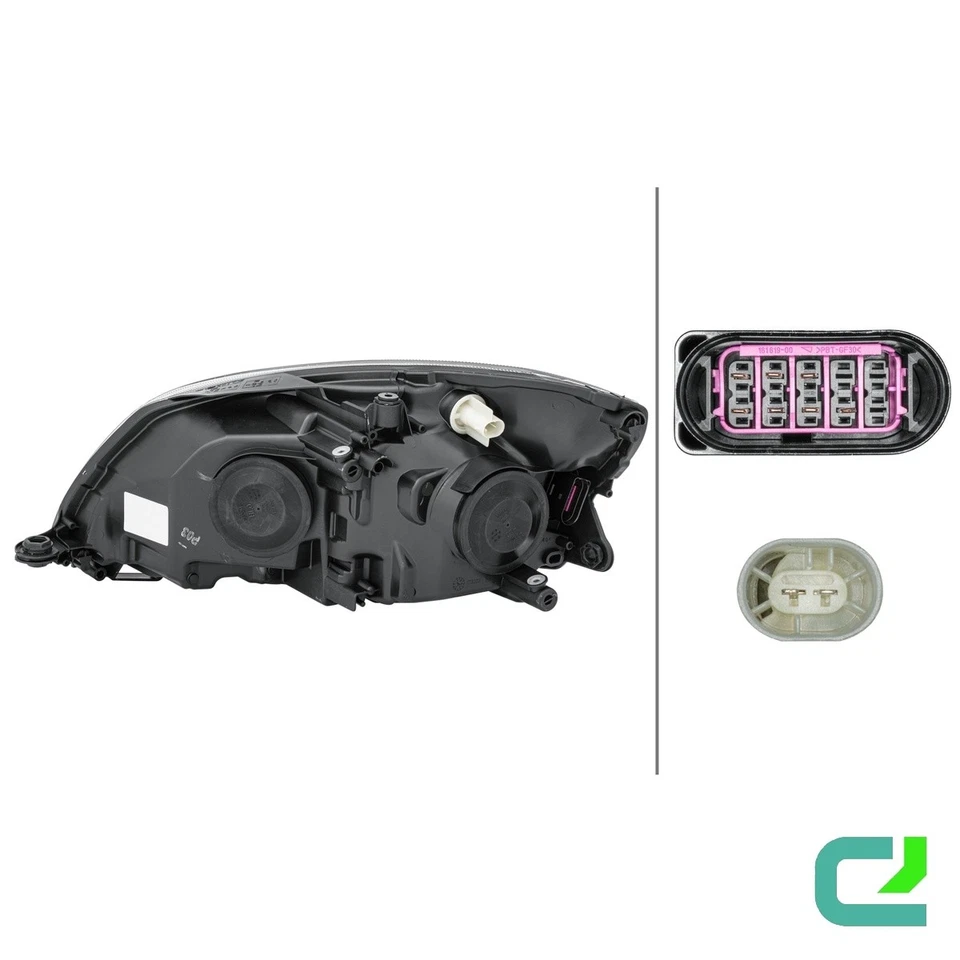 Hauptscheinwerfer rechts H7 Halogen HELLA für u.a. SKODA Fabia II - Bild 2 von 4